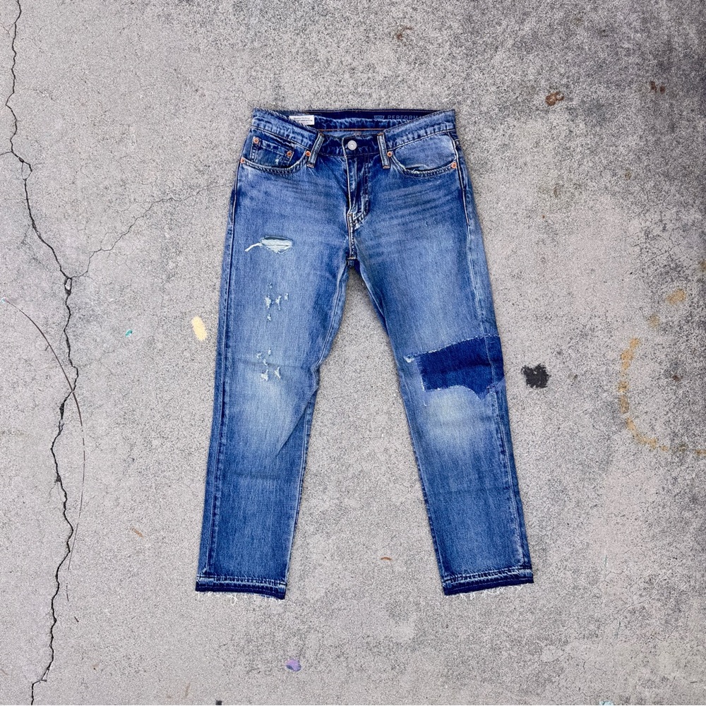 Vintage Levi’s 511 Distressed Patchwork Jeans - image 1
